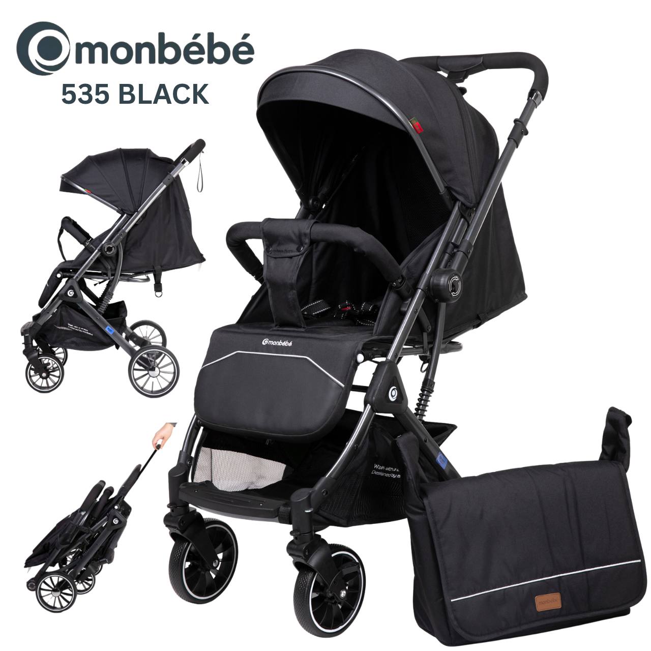 عربة أطفال  MonBébé 535خفيفة وقابلة للطي للسفر