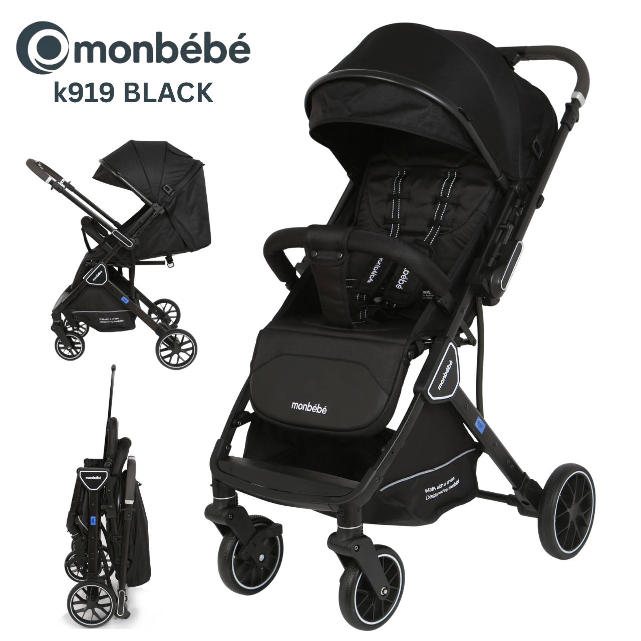 عربة أطفال MonBébé k919 قابله للطي