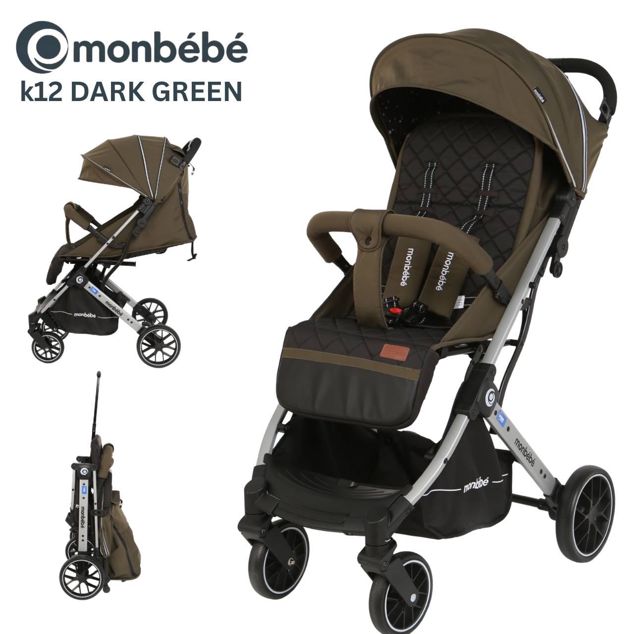عربة أطفال MonBébé  K12 خفيفة وقابلة للطي للسفر