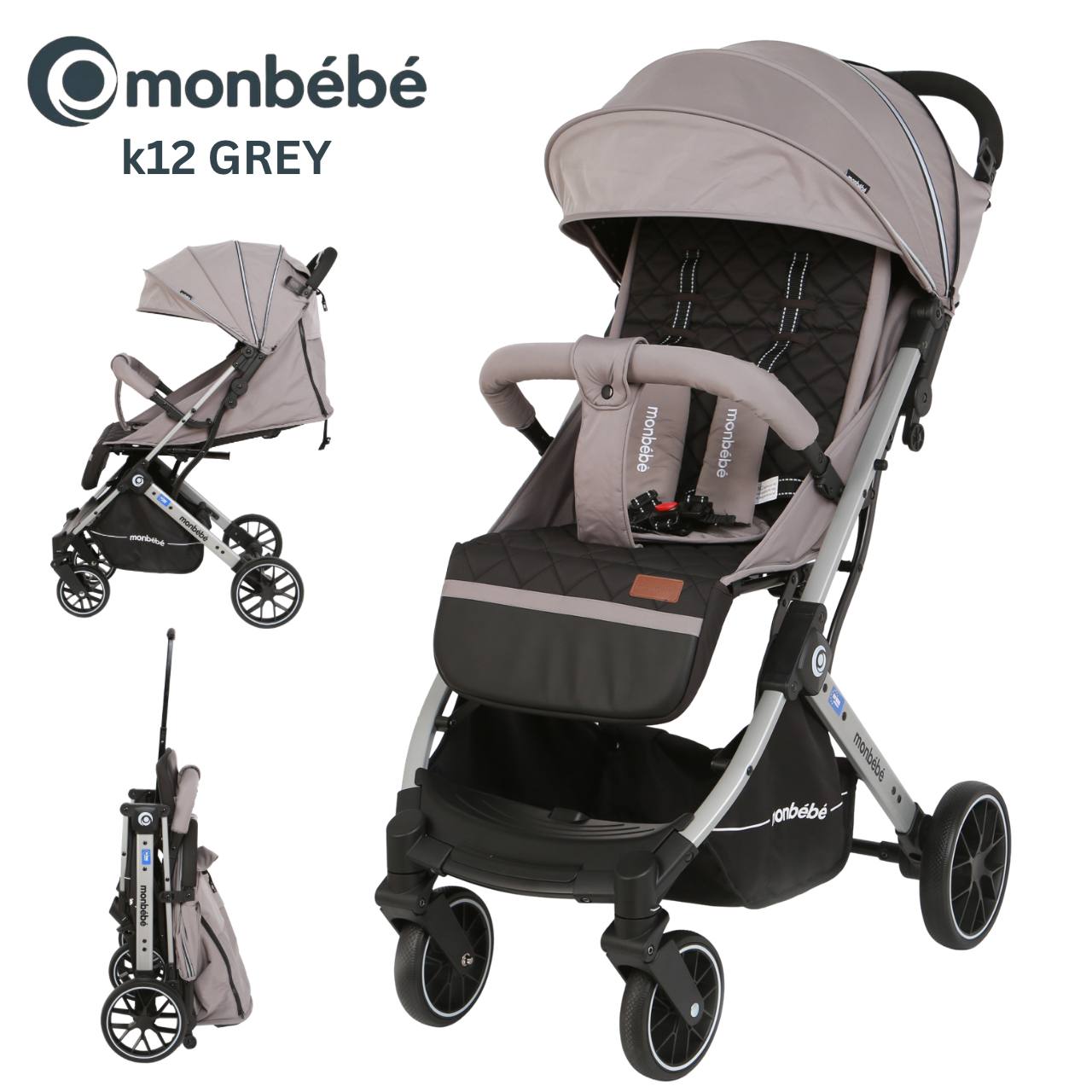 عربة أطفال MonBébé  K12 خفيفة وقابلة للطي للسفر