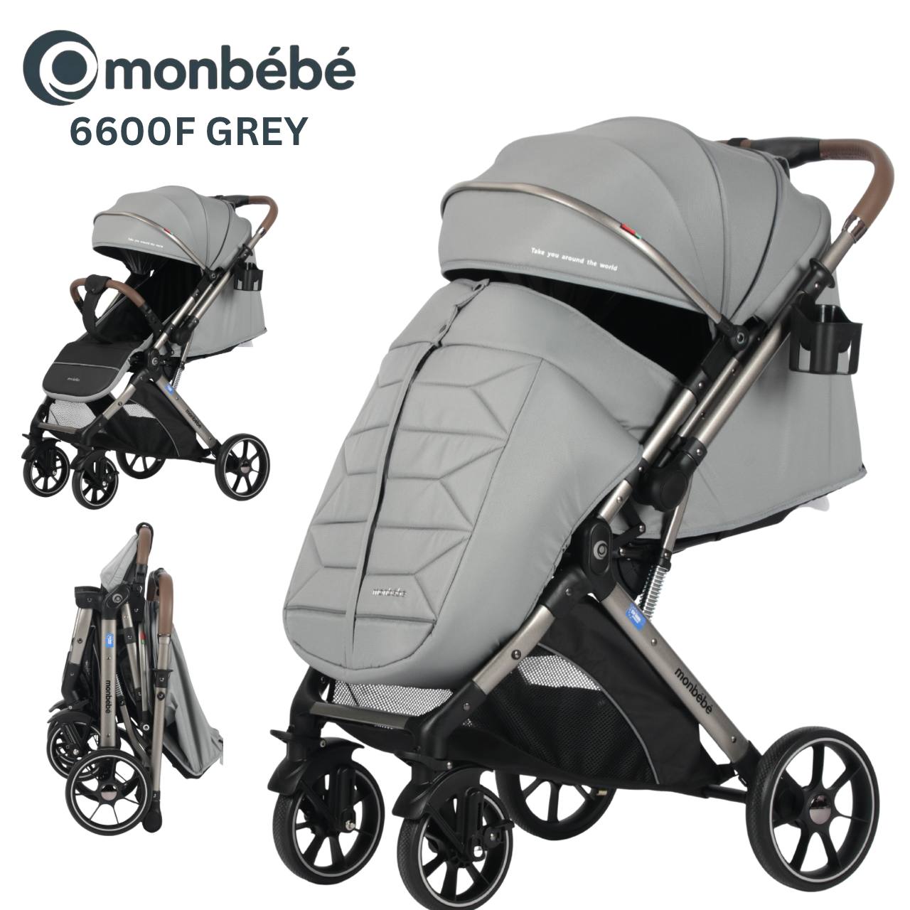 MonBébé  6600F عربة أطفل خفيفة وقابلة للطي للسفر