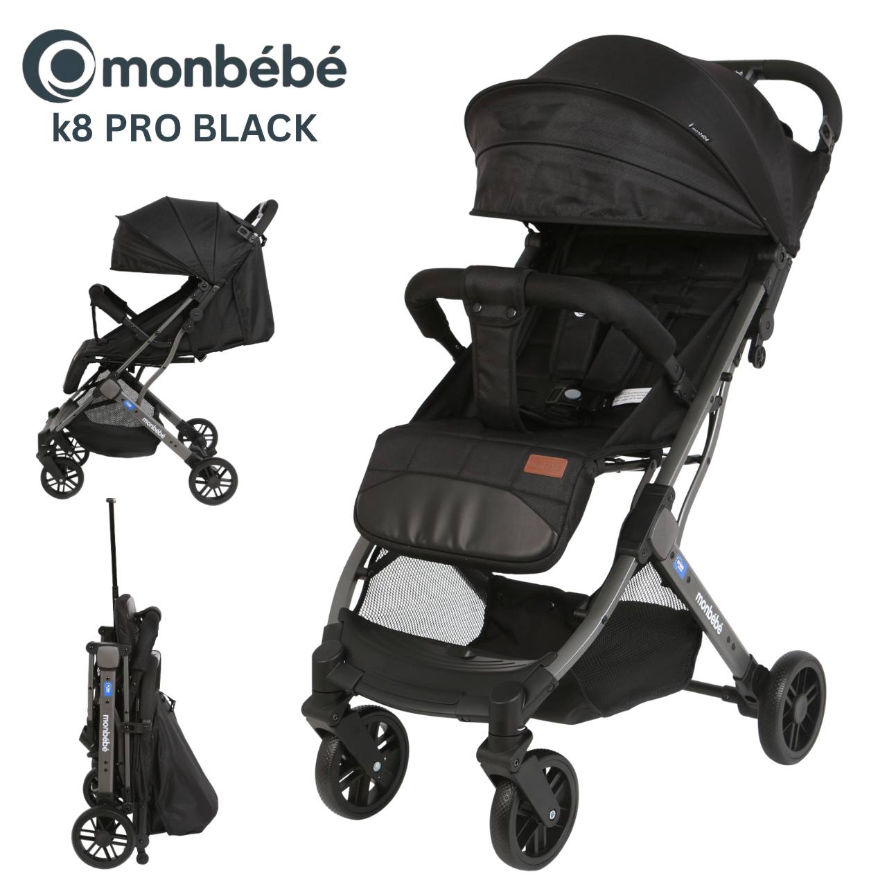 عربة أطفالMonBébé  K8 Pro خفيفة وقابلة للطي للسفر