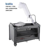 سرير أطفال Kidilo T-702L متعدد الوظائف وقابل للطي للسفر